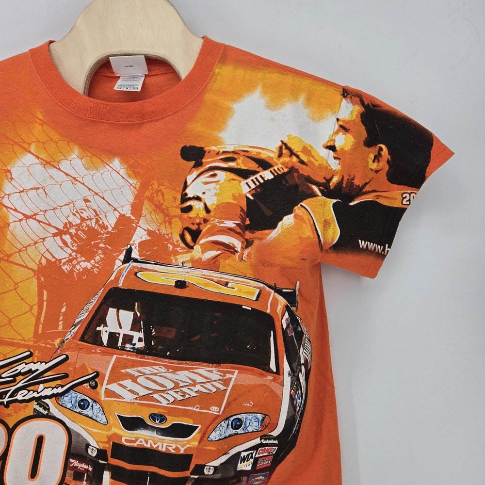 VTG Tony Stewart T Shirt NASCAR Racing All Over Print Y2K Sz M Chase Authentics